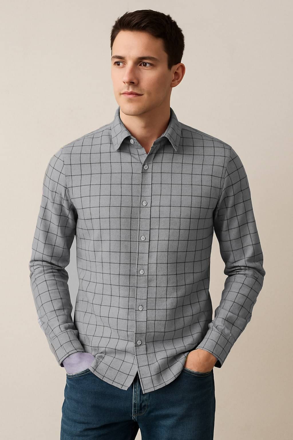 OQUENT Linen Regular Fit Self Design Full Sleeves Men's Casual Shirt - Grey ( Pack of 1 ) OQUENT Linen Regular Fit Self Design Full Sleeves Men's Casual Shirt - Grey ( Pack of 1 )