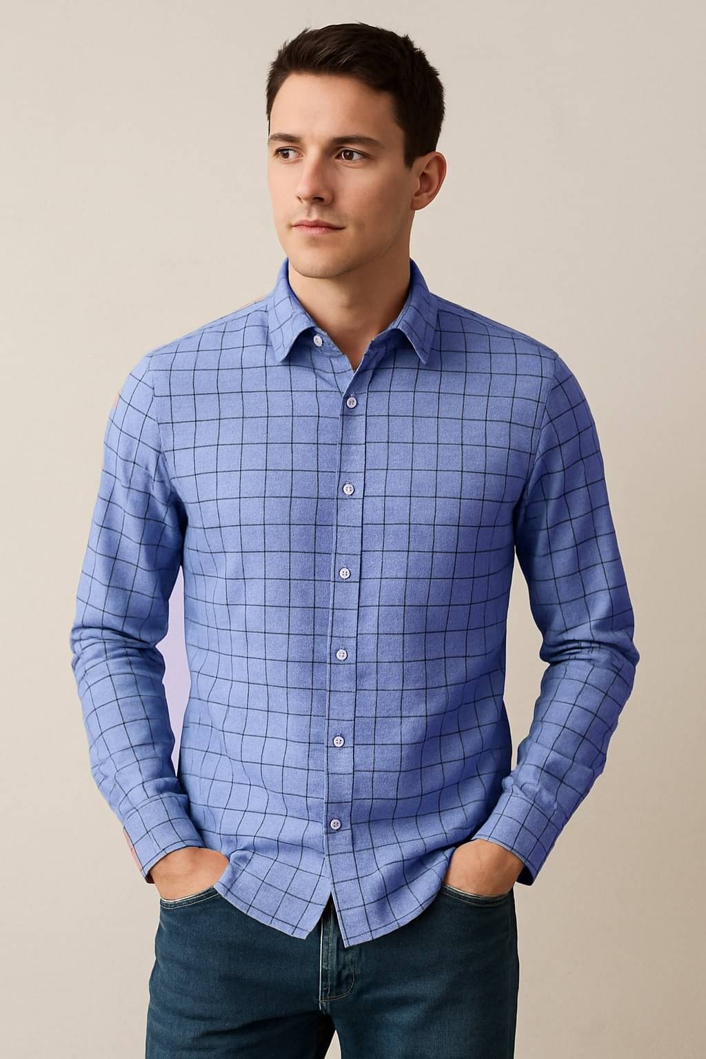 OQUENT Linen Regular Fit Self Design Full Sleeves Men's Casual Shirt - Blue ( Pack of 1 ) OQUENT Linen Regular Fit Self Design Full Sleeves Men's Casual Shirt - Blue ( Pack of 1 )