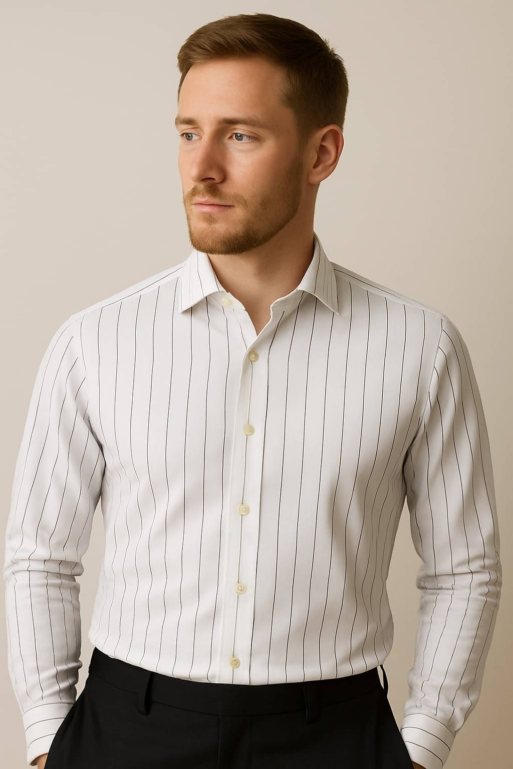     			OQUENT Linen Regular Fit Self Design Full Sleeves Men's Casual Shirt - White ( Pack of 1 )