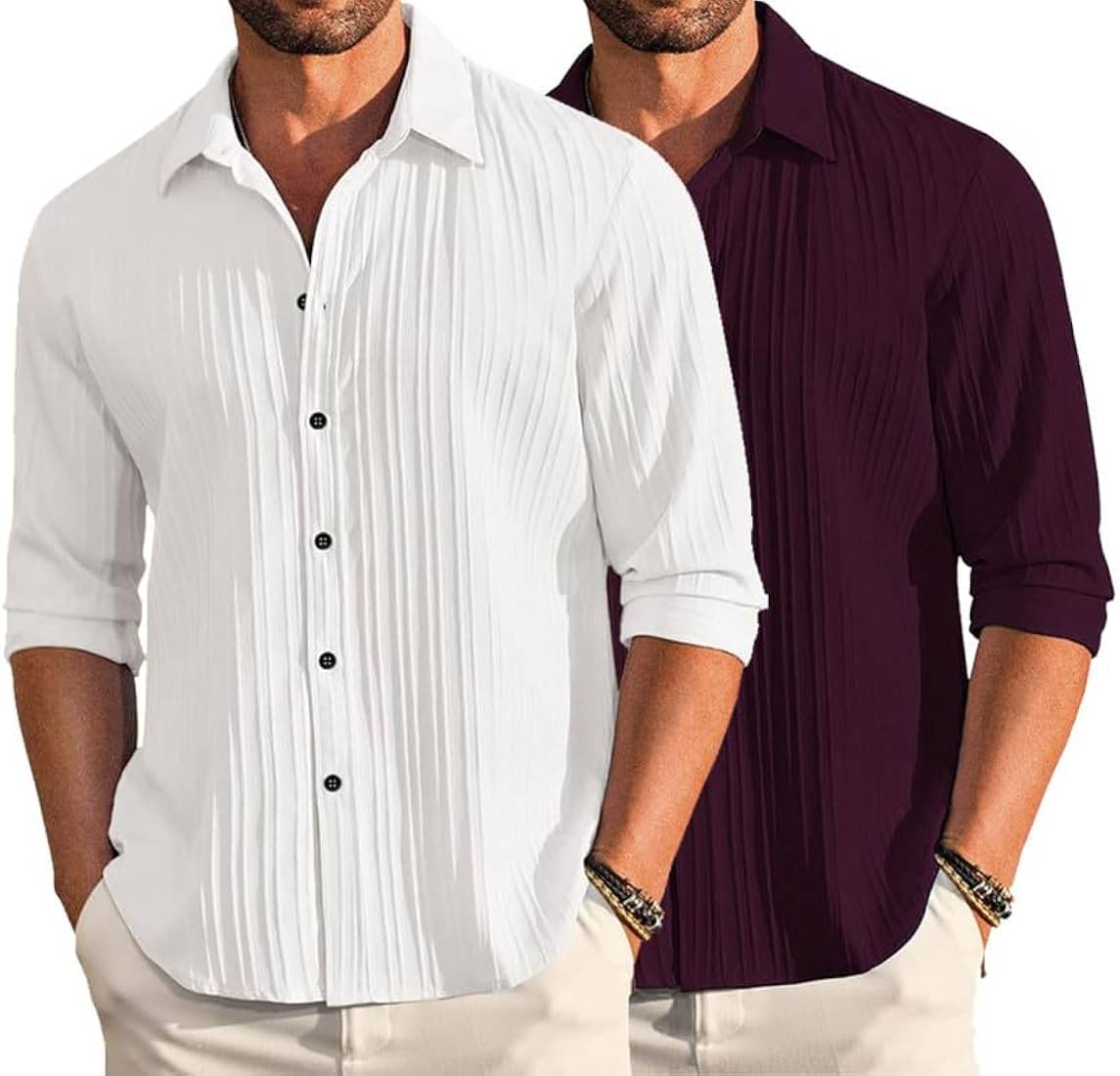     			OQUENT Poly Cotton Regular Fit Self Design Full Sleeves Men's Casual Shirt - Multicolor 9 ( Pack of 1 )