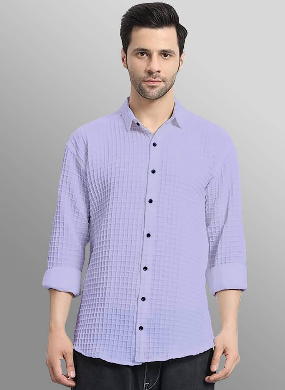 OQUENT Poly Cotton Regular Fit Self Design Full Sleeves Men's Casual Shirt - Grey ( Pack of 1 ) OQUENT Poly Cotton Regular Fit Self Design Full Sleeves Men's Casual Shirt - Grey ( Pack of 1 )