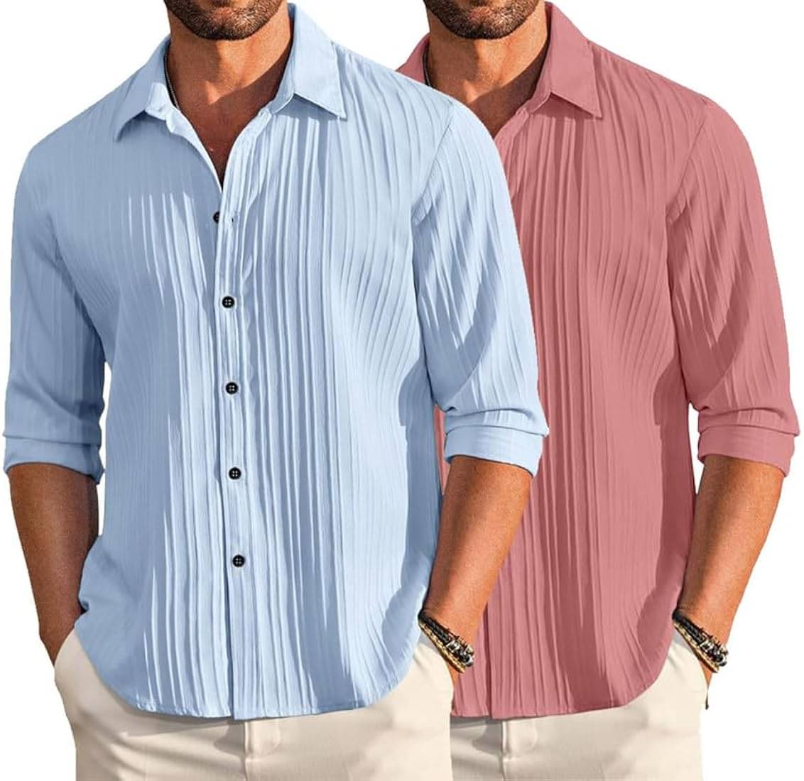     			OQUENT Poly Cotton Regular Fit Self Design Full Sleeves Men's Casual Shirt - Multicolor 12 ( Pack of 1 )