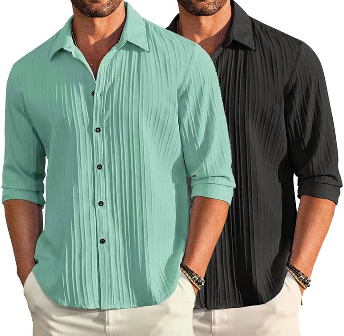     			OQUENT Poly Cotton Regular Fit Self Design Full Sleeves Men's Casual Shirt - Multicolor 4 ( Pack of 1 )