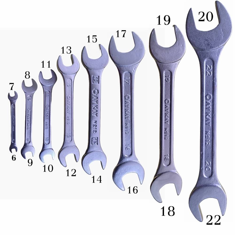 Oaykay Tools Open End Spanner Set of 8 Pc Oaykay Tools Open End Spanner Set of 8 Pc