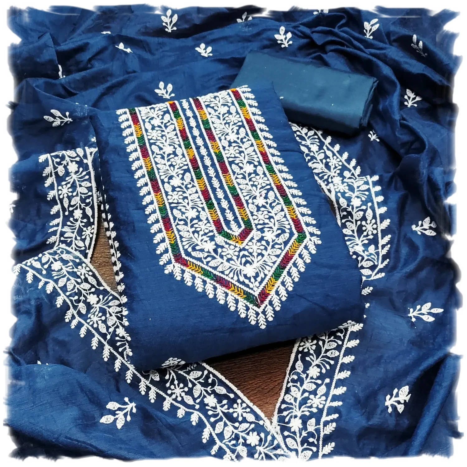     			PANZORA Women Cotton Unstitched Dress Material ( Blue )