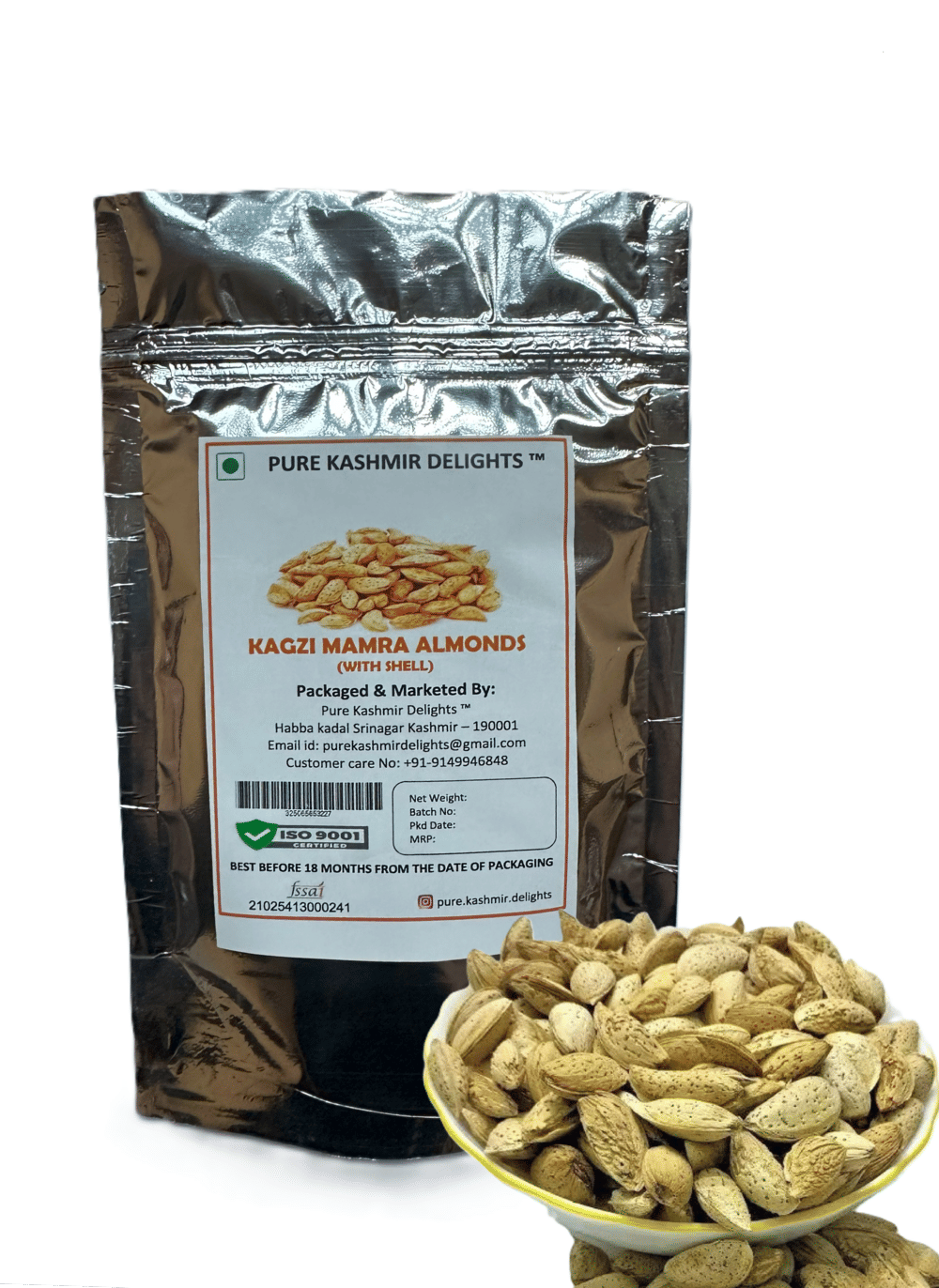     			PURE KASHMIR DELIGHTS Almond (Badam),Kaghazi Almond 250 g