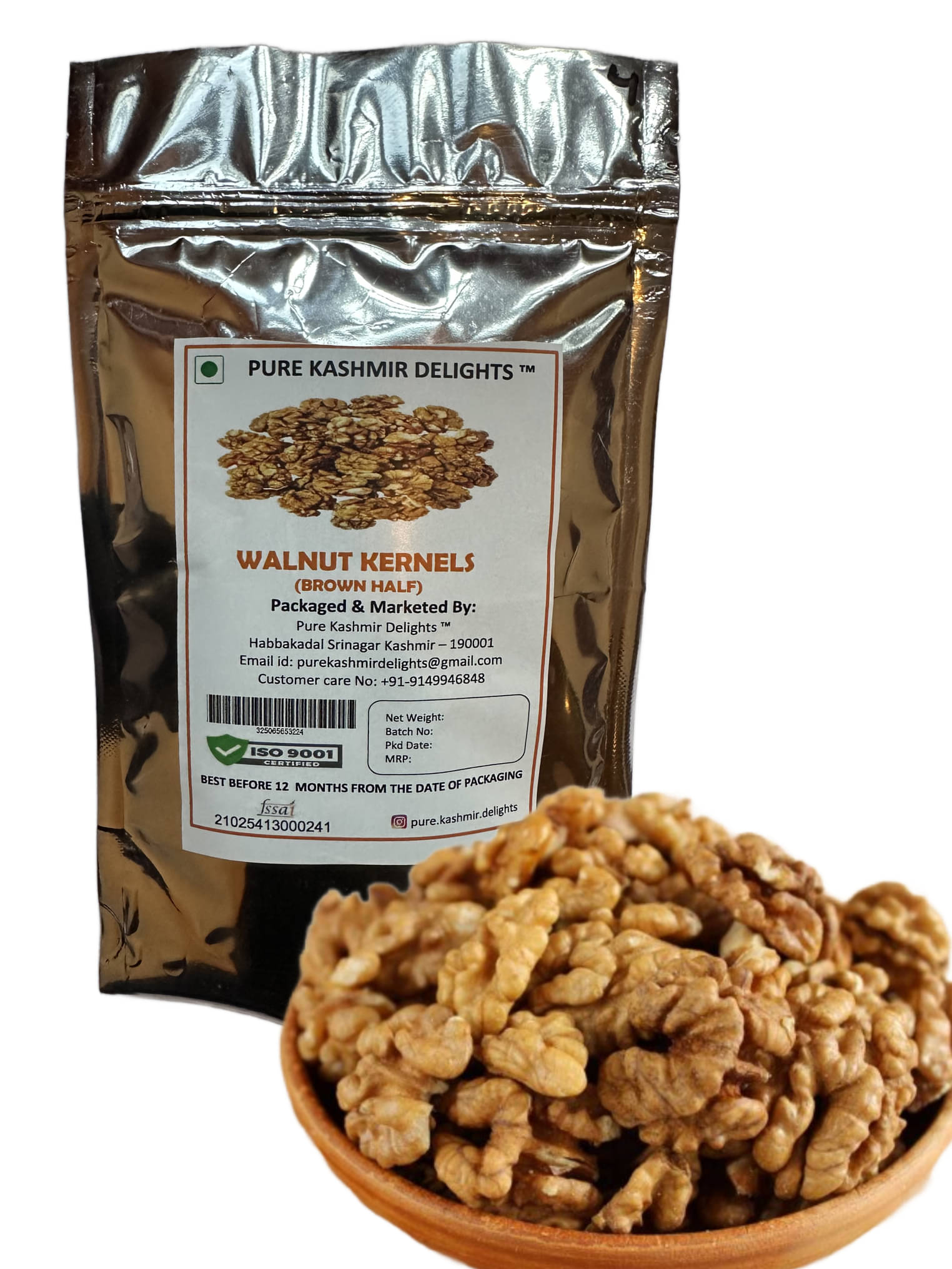 PURE KASHMIR DELIGHTS Walnut Kernals (Akhrot) 400 g PURE KASHMIR DELIGHTS Walnut Kernals (Akhrot) 400 g