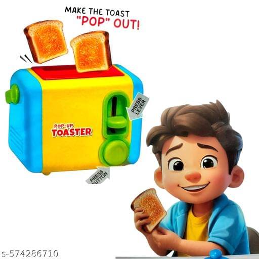     			Pop-Up Toaster Toy, Pretend Play Toy for Kids, Make The Toast Pop Out, 10 Pc Set