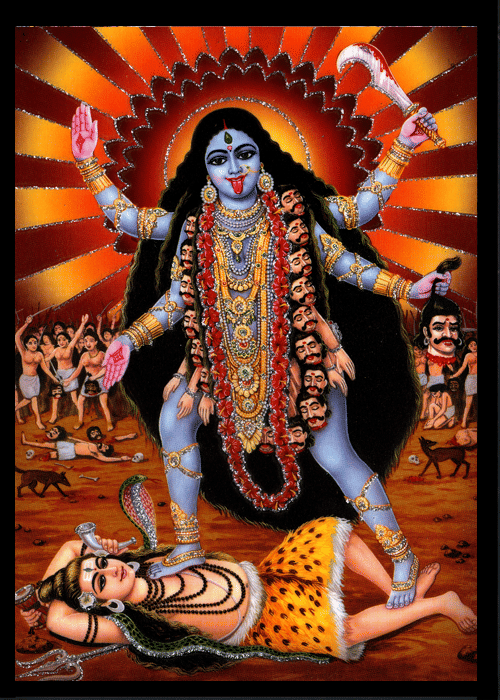 RAKSHA KALI MA Sparkled Laminated Photo 5 (Width) x 7 (Length) inch on Wooden Base With Back Support Mount RAKSHA KALI MA Sparkled Laminated Photo 5 (Width) x 7 (Length) inch on Wooden Base With Back Support Mount