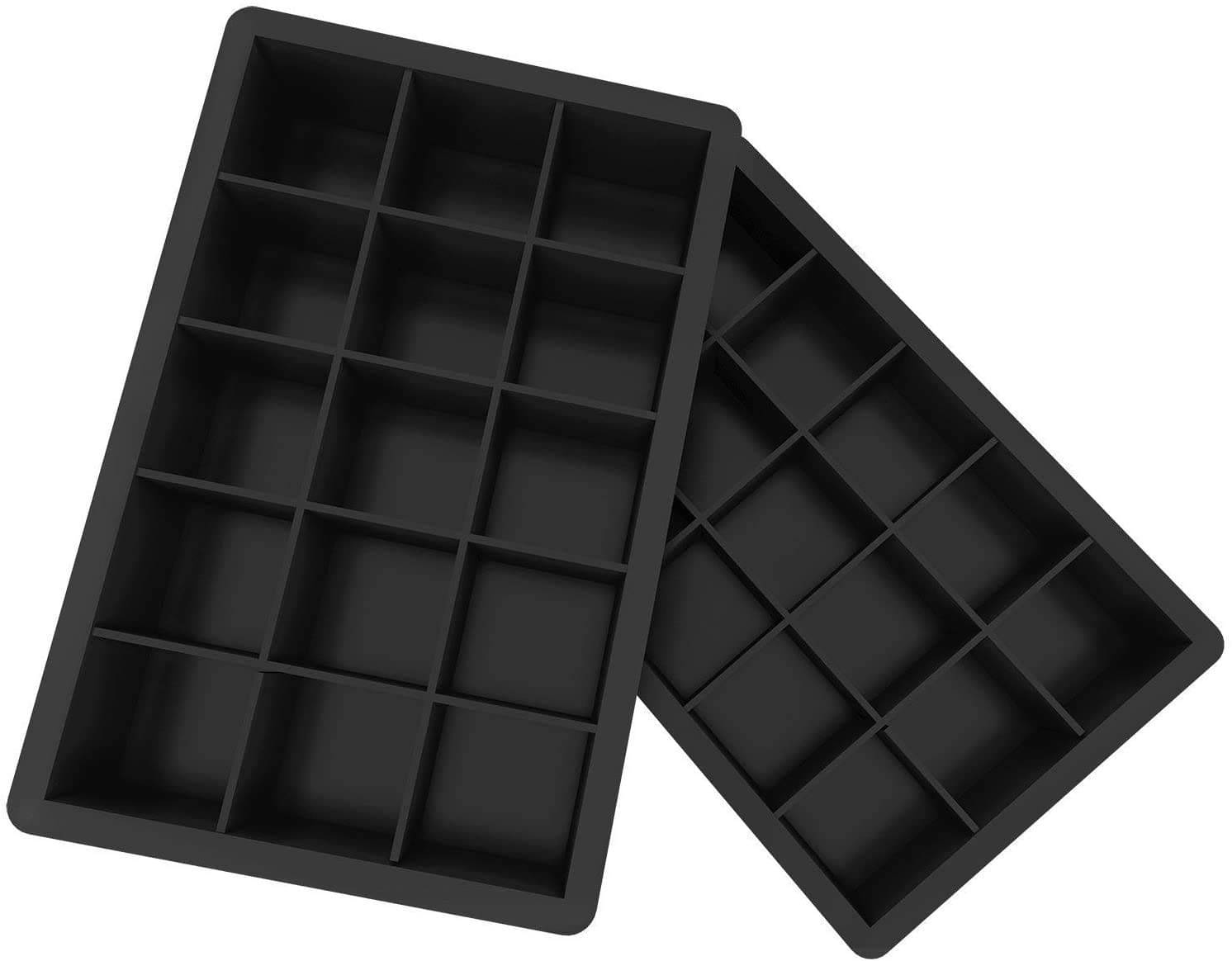     			Silicone Ice Cube Trays Molds, 15 Cavities Ice Tray for Whiskey and Cocktail