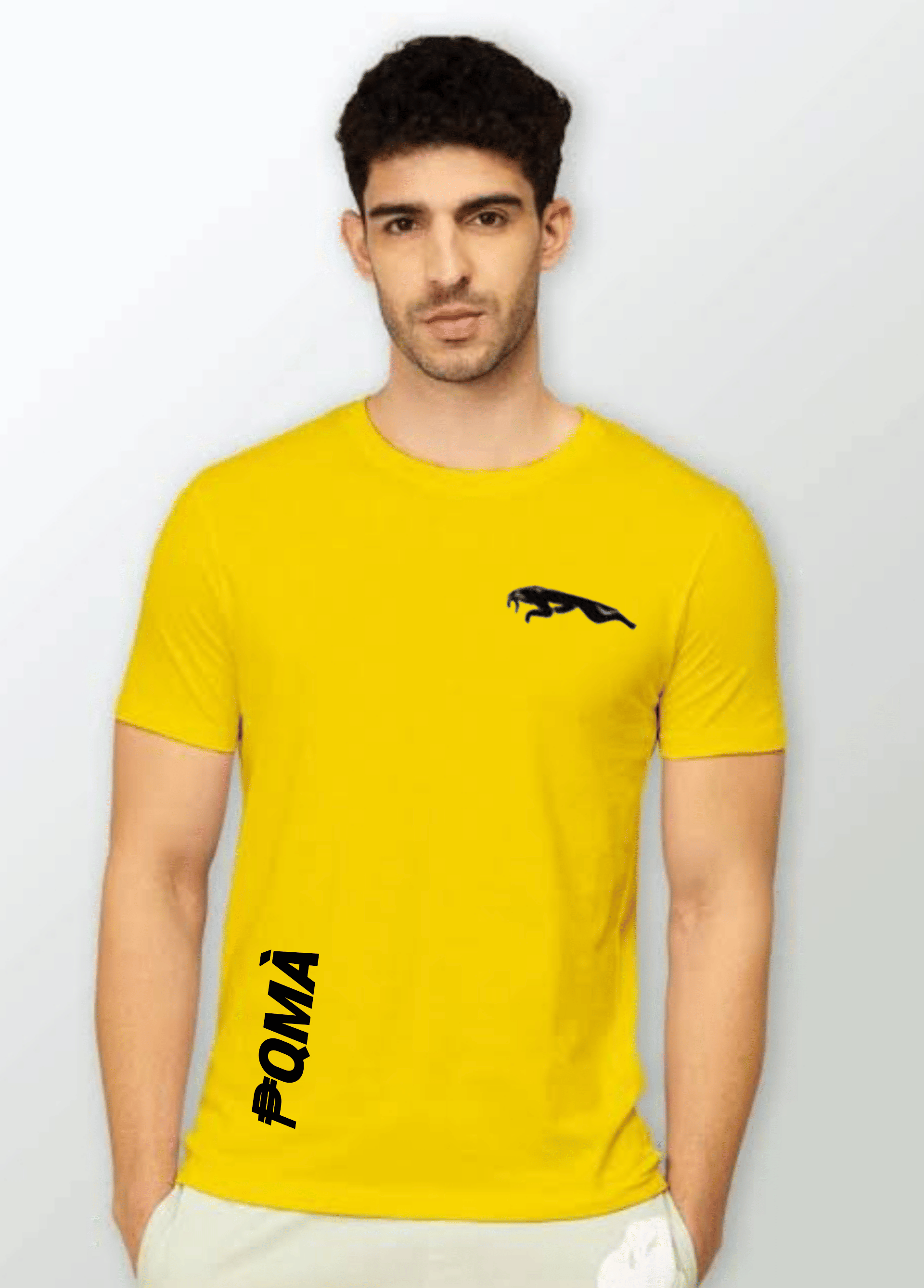Tabahee Fashion Men Polyester Regular Fit Printed T-Shirt ( Yellow ) Tabahee Fashion Men Polyester Regular Fit Printed T-Shirt ( Yellow )