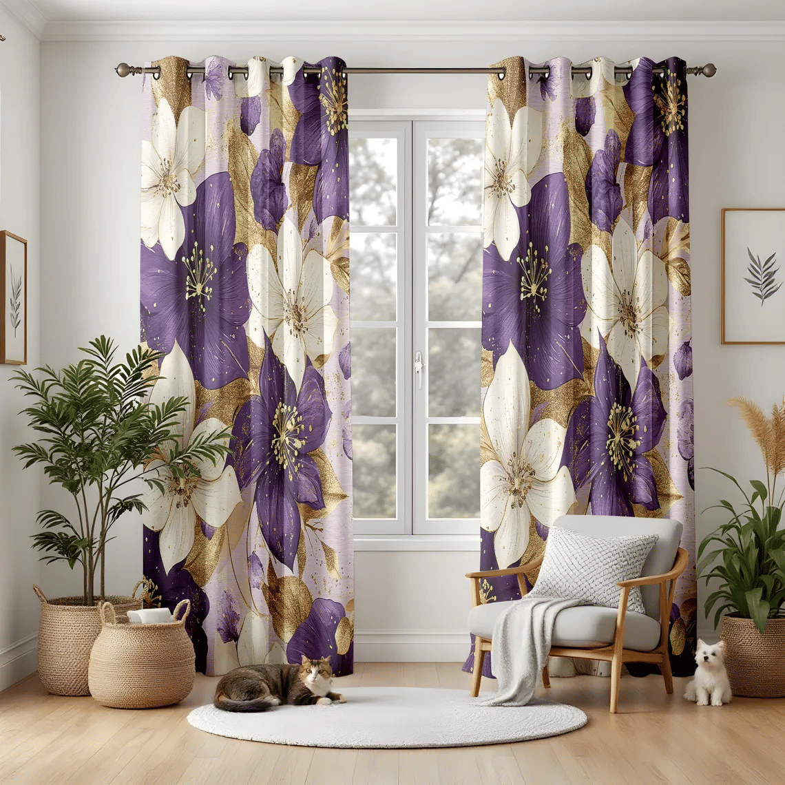     			Tramb Abstract Room Darkening Eyelet Curtain 9 FT ( Pack of 1 ) - Multi Color