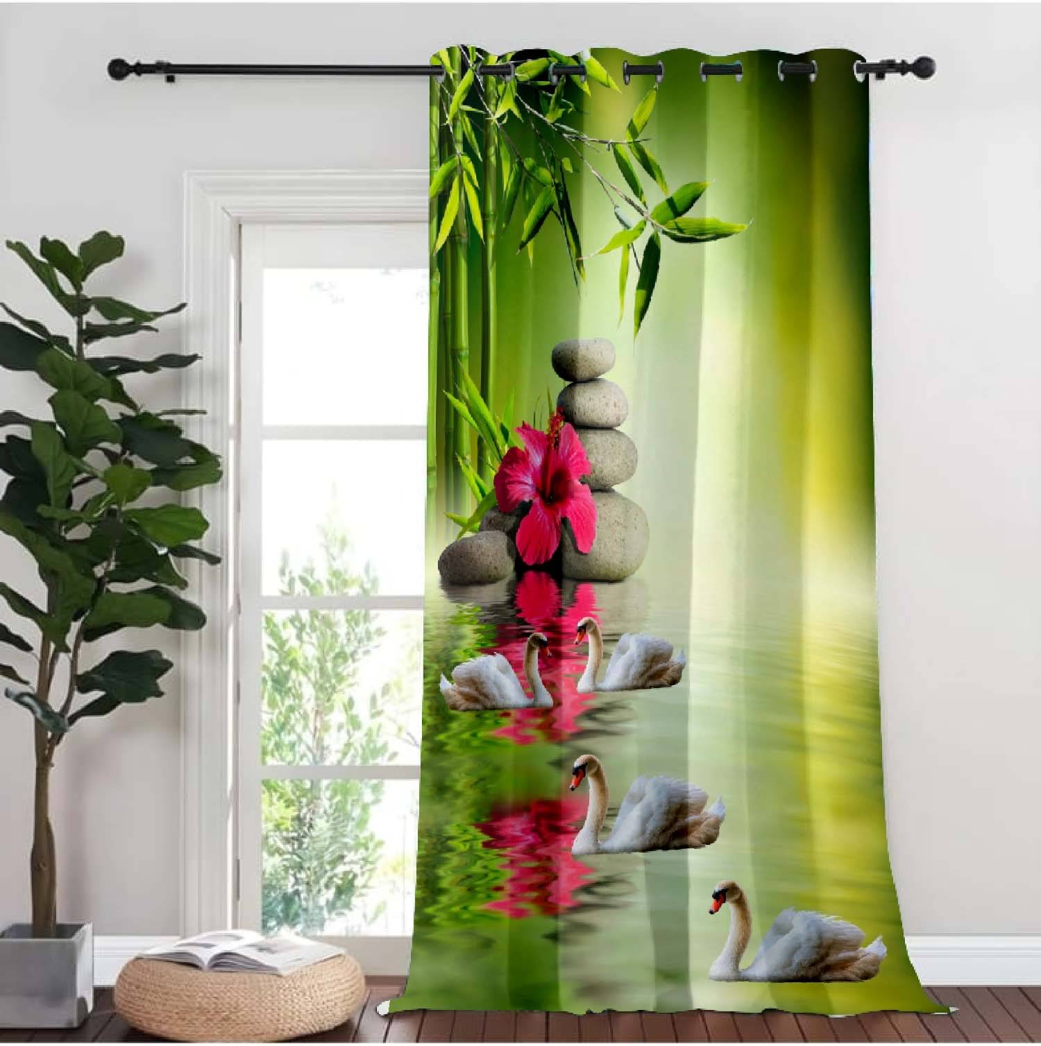     			Tramb Abstract Room Darkening Eyelet Curtain 9 FT ( Pack of 1 ) - Multi Color