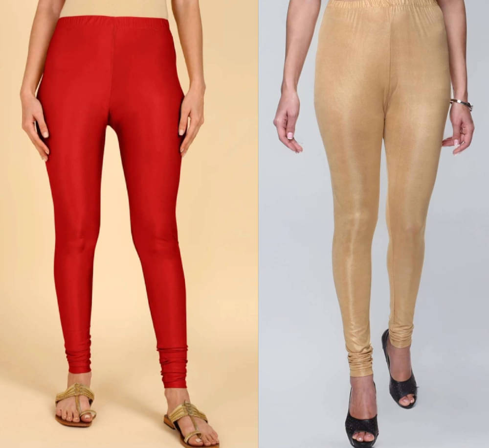     			ULTIMATE SHOPPING NETWORK Pack of 2 Lycra Women Legging ( Multicolor 8 )