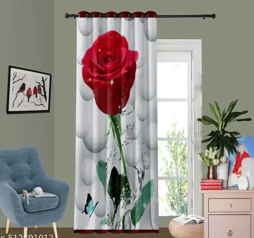 Women Dezier Abstract Room Darkening Eyelet Curtain 7 ft ( Pack of 1 ) - Multi Color Women Dezier Abstract Room Darkening Eyelet Curtain 7 ft ( Pack of 1 ) - Multi Color