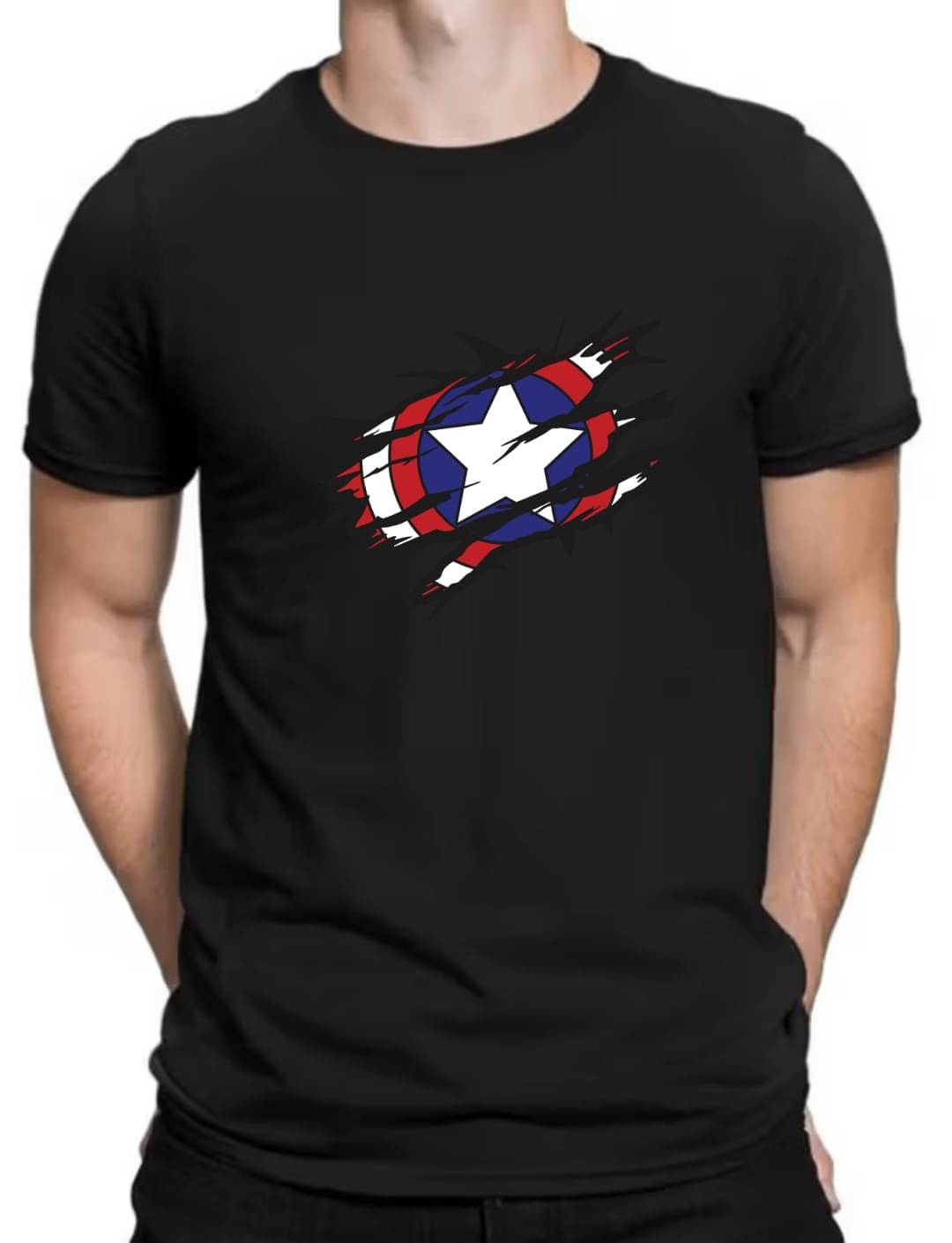     			code yellow Men Polyester Regular Fit Printed T-Shirt ( Black )