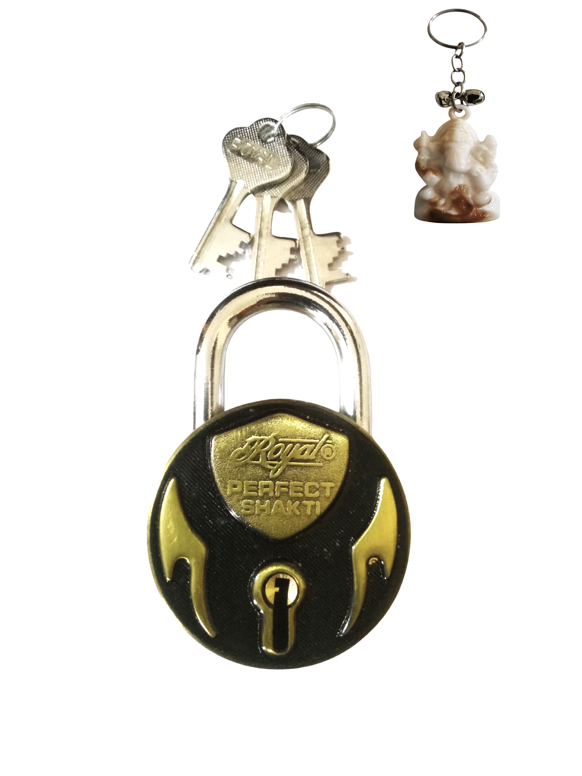     			key chain plastic with lock Royal perfect double locking 65mm 3 key 7 LVRS.