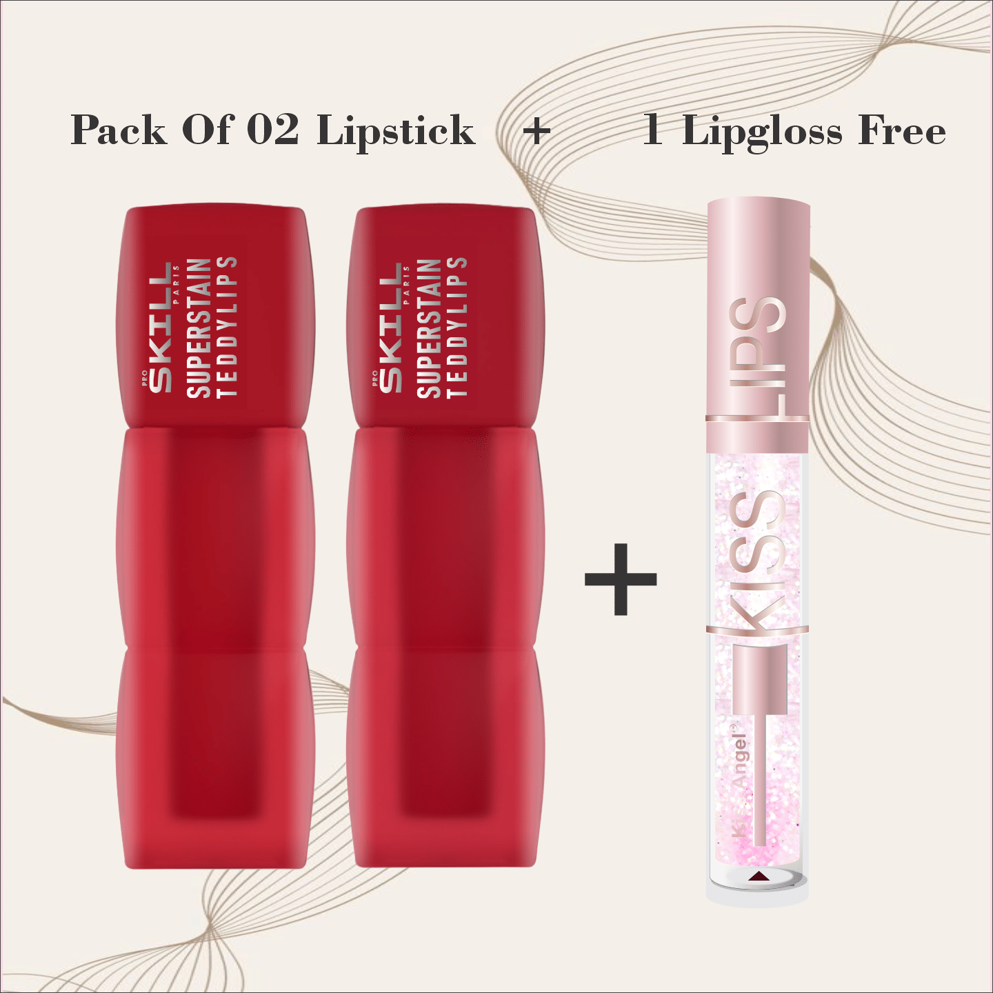     			pro skill paris Blood Red Matte Hydrating Liquid Lipstick ( Pack of 3 )