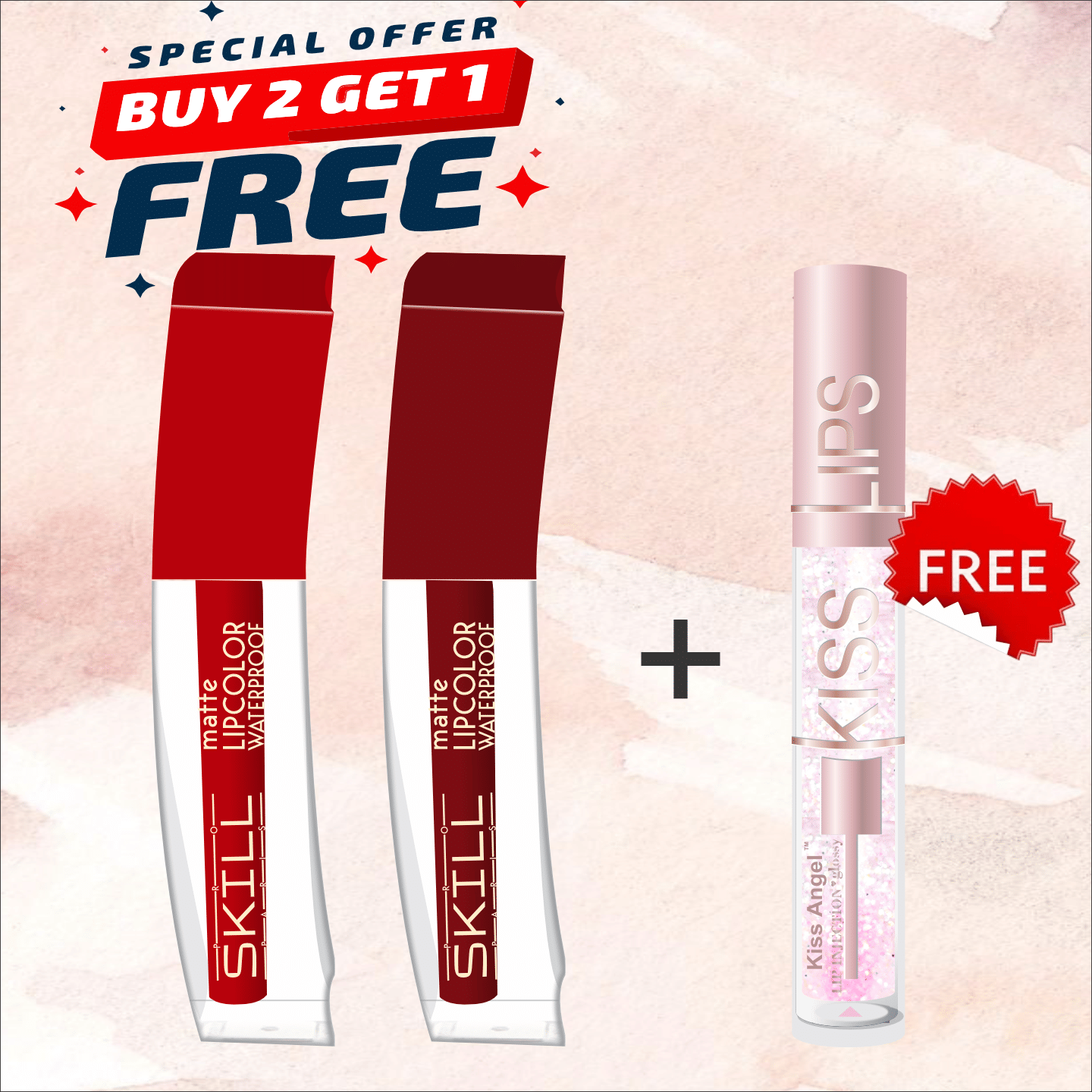 pro skill paris Red,Ruby Red Matte Hydrating Liquid Lipstick ( Pack of 3 ) pro skill paris Red,Ruby Red Matte Hydrating Liquid Lipstick ( Pack of 3 )