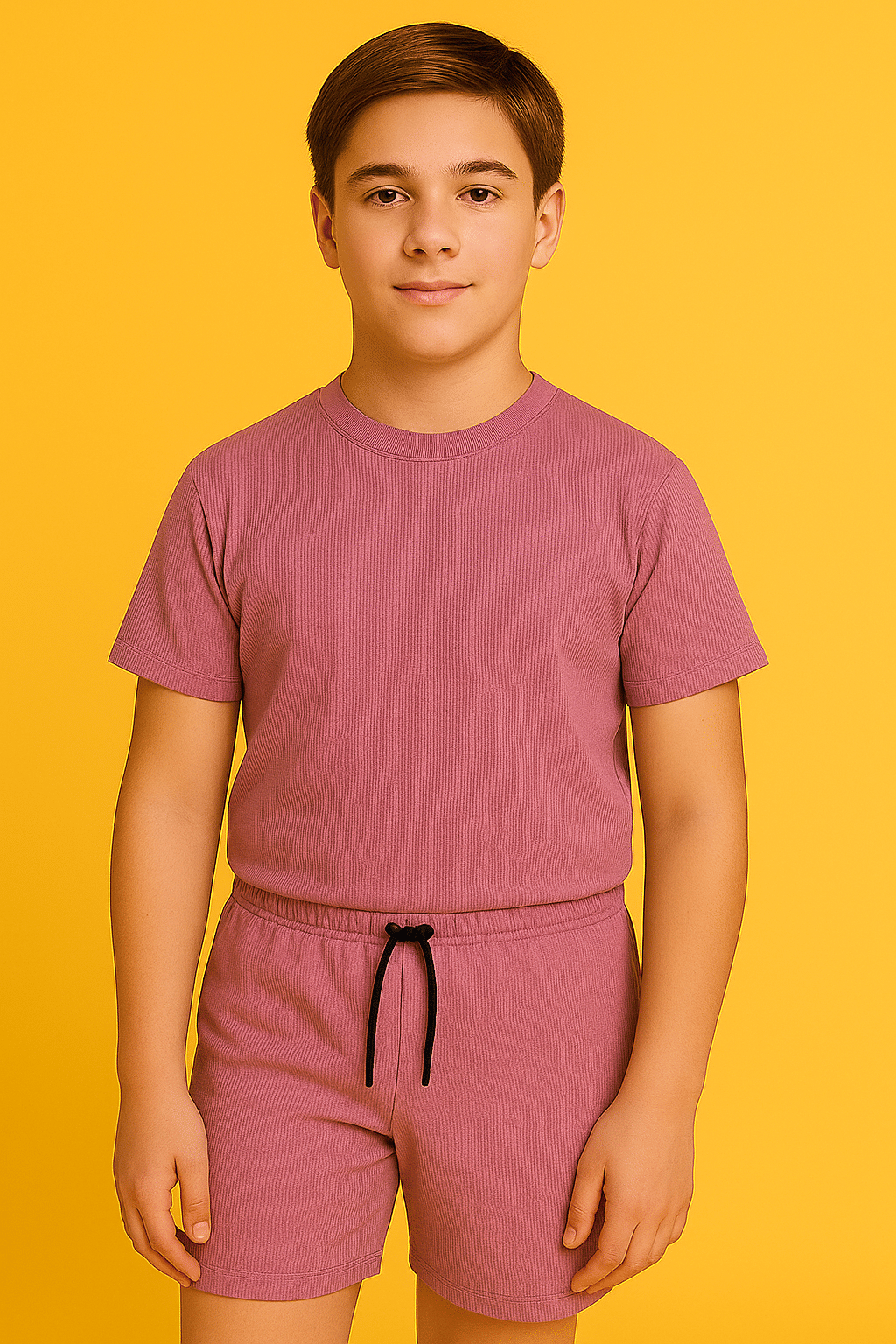     			ALY JH0N Pack of 1 Boys Cotton T-Shirt & Shorts Set ( Pink )