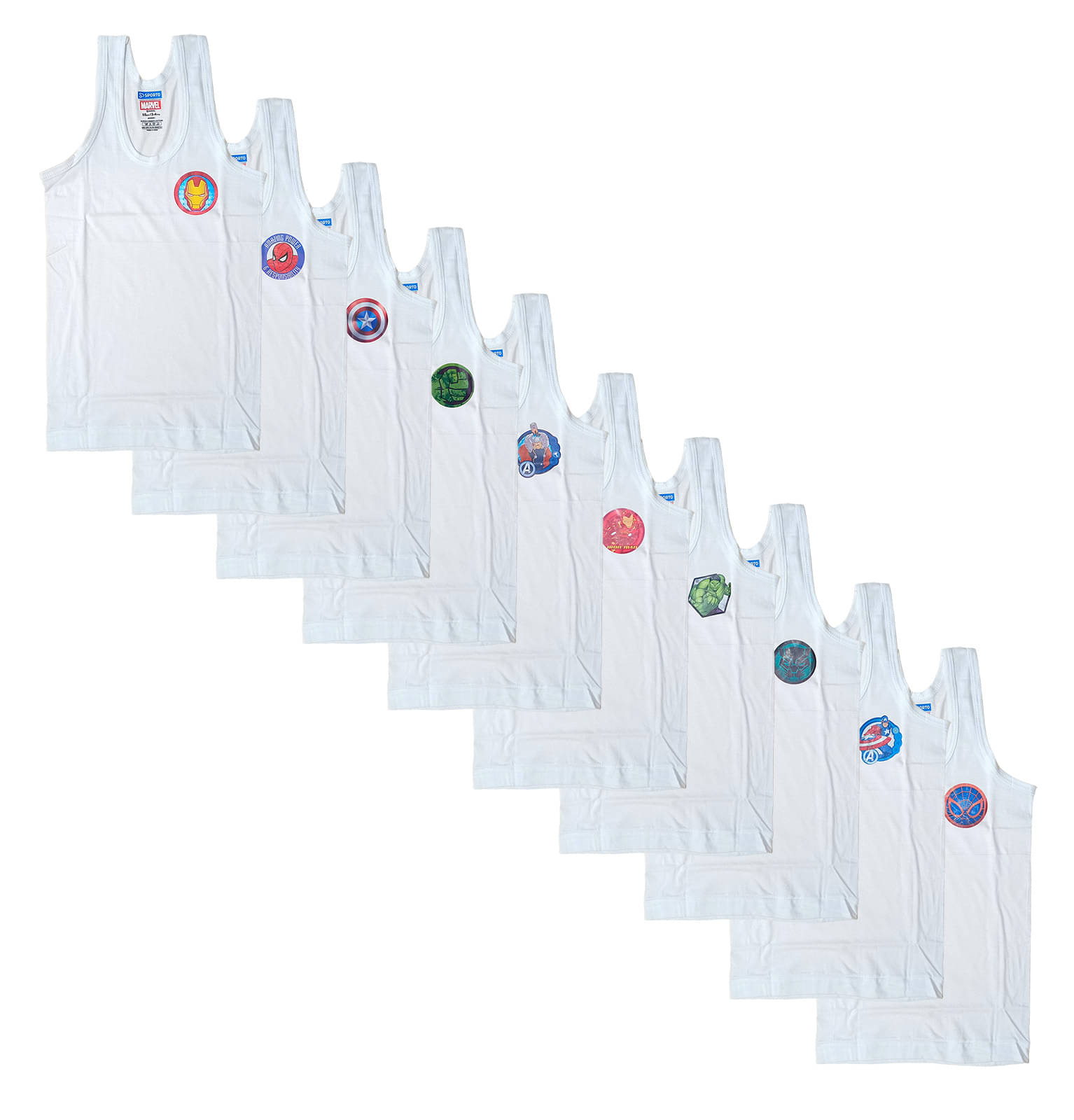 Amul comfy Pack of 10 Boys Cotton Vest ( White ) Amul comfy Pack of 10 Boys Cotton Vest ( White )