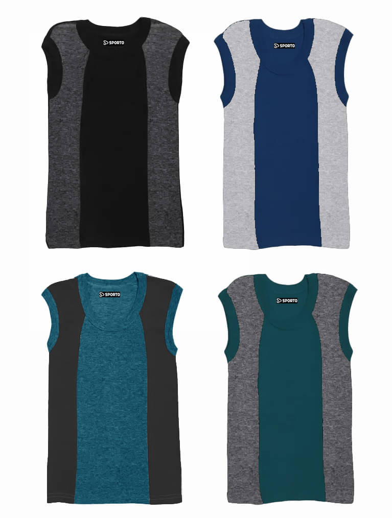 Amul comfy Pack of 4 Boys Cotton Vest ( Multicolor 1 ) Amul comfy Pack of 4 Boys Cotton Vest ( Multicolor 1 )