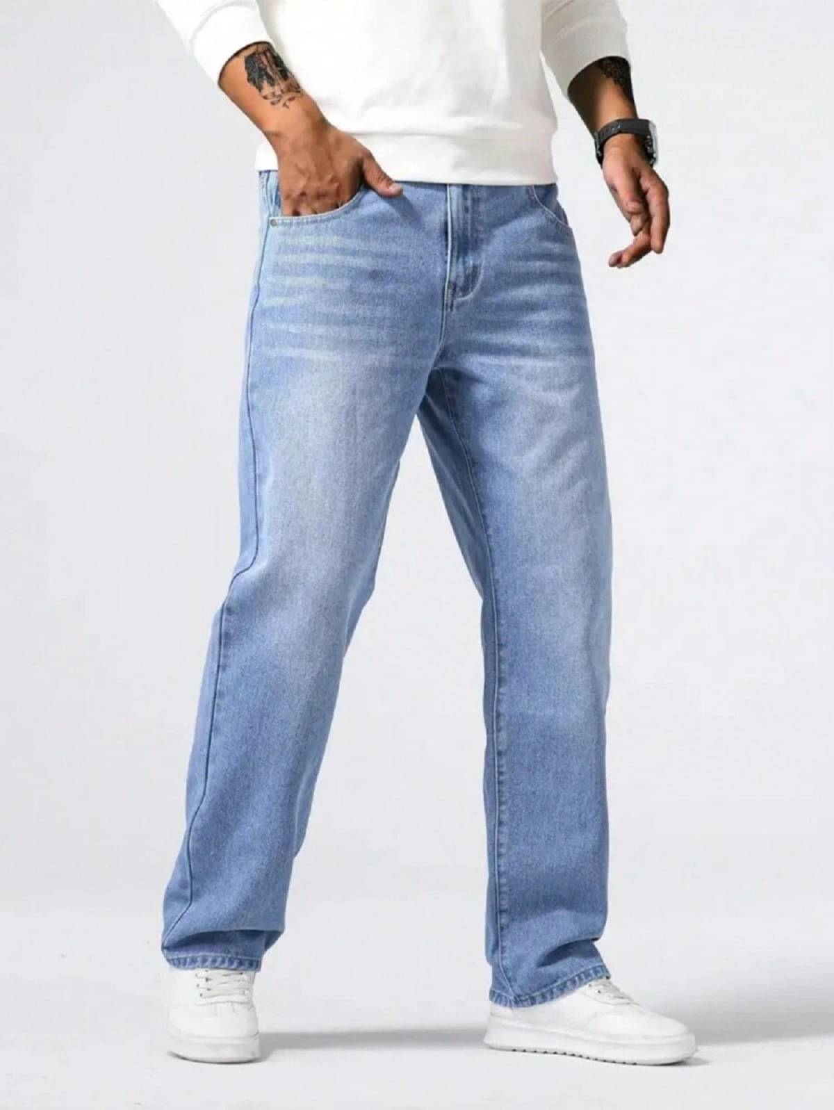     			GF Faded Men's Jeans - Light Blue ( Pack of 1 )