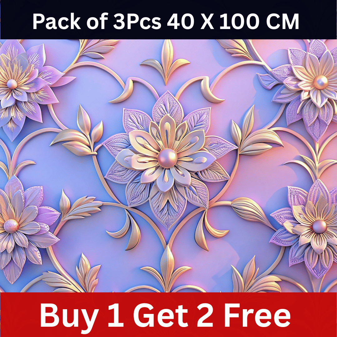     			Interawall Decor Self-Adhesive Decal Wallpaper Specific Product for Bedroom, Living Room, Kids Room, Play Room, Office | Abstract Home Wallpaper for Home Decor (Buy 1 get 2 Free, Pack of 3 Pcs,  Size-16x39 Inches Each Strip)
