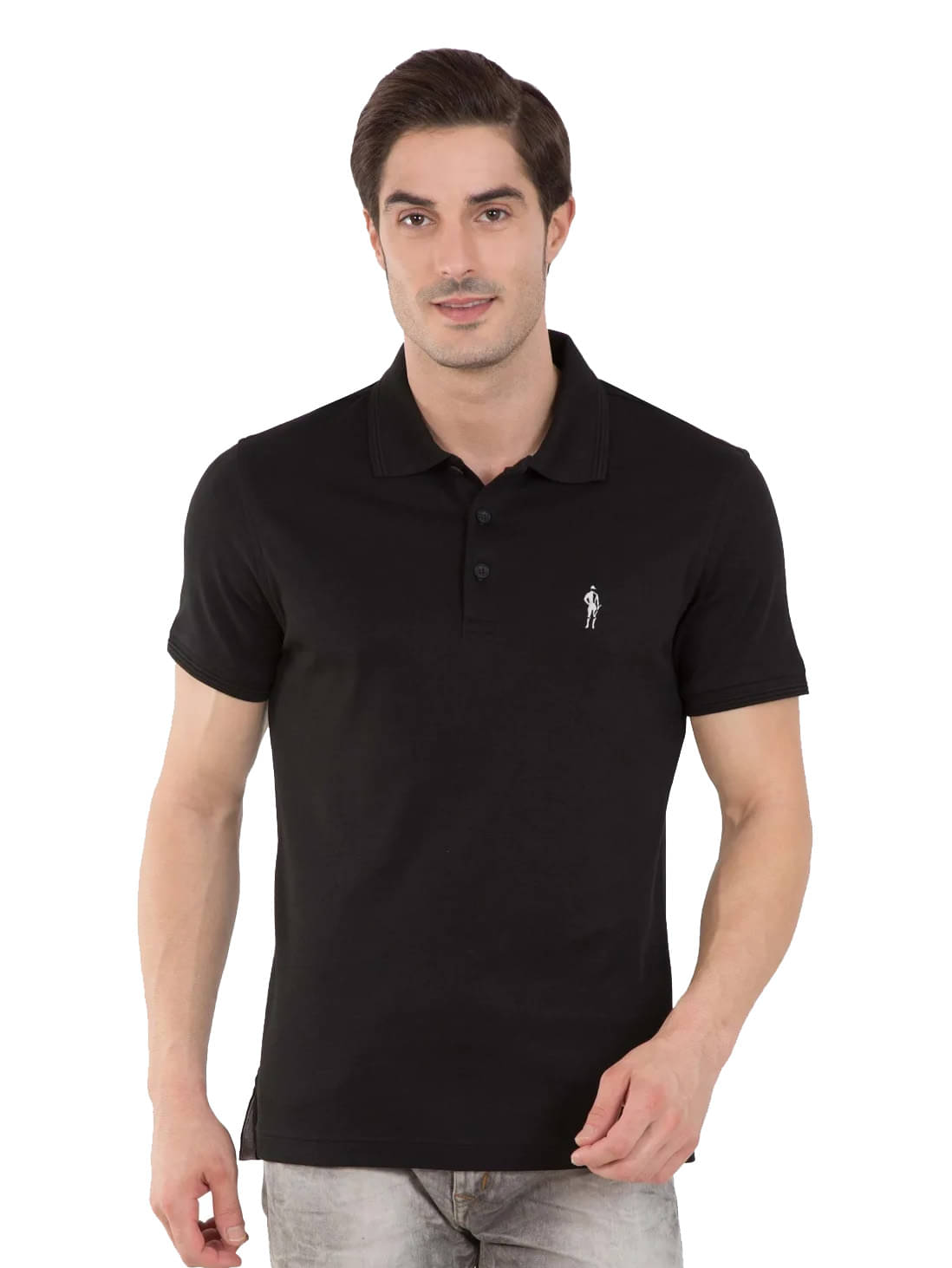     			Jockey Men Cotton Regular Fit Solid Polo T Shirt ( Black )