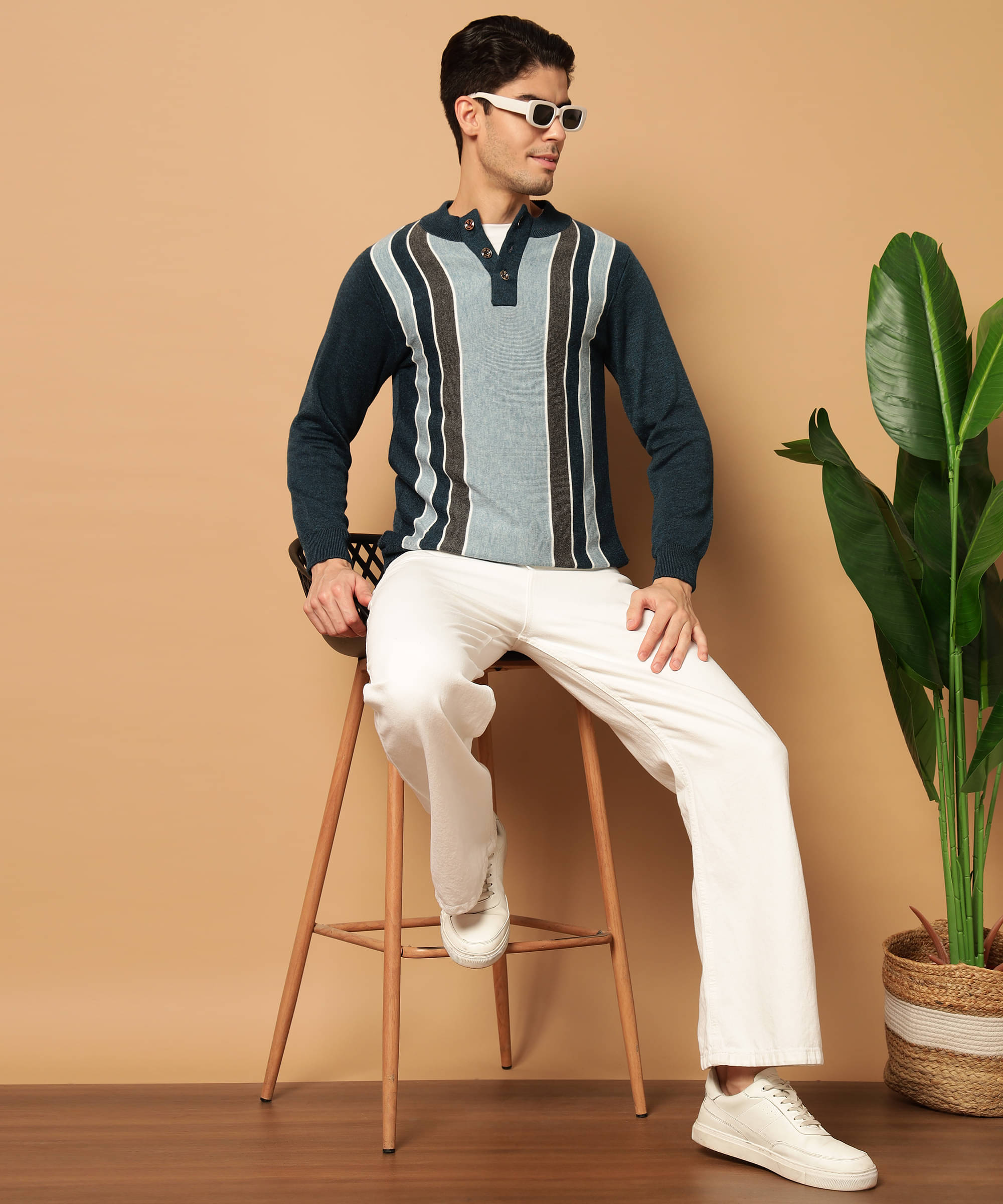     			Kilvested Woollen Blend Round Neck Men's Full Sleeves Pullover Sweater - Multicolor ( Pack of 1 )