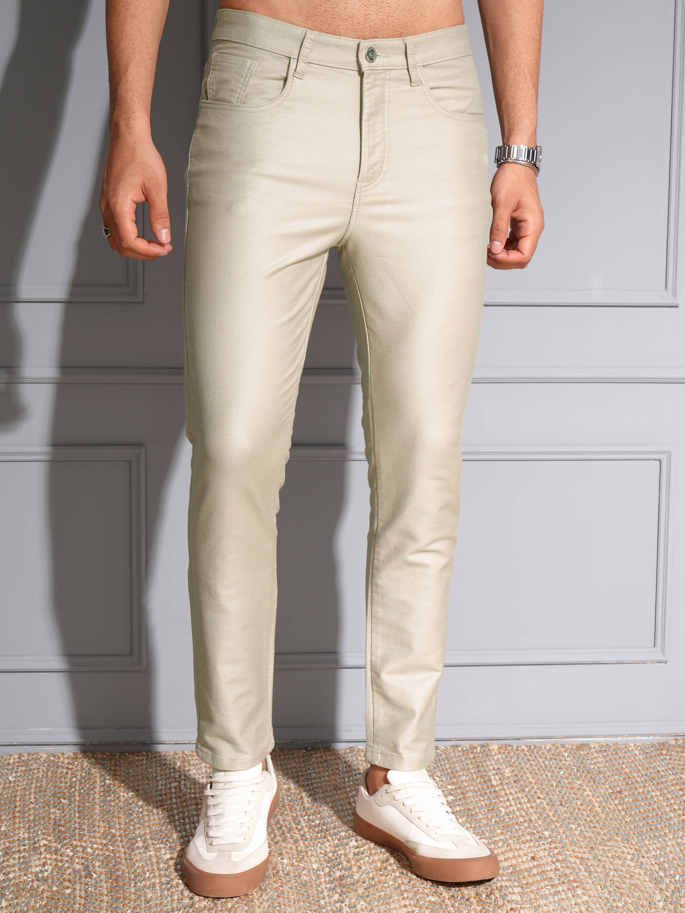     			Locomotive Tapered Men's Chinos - Beige ( Pack of 1 )