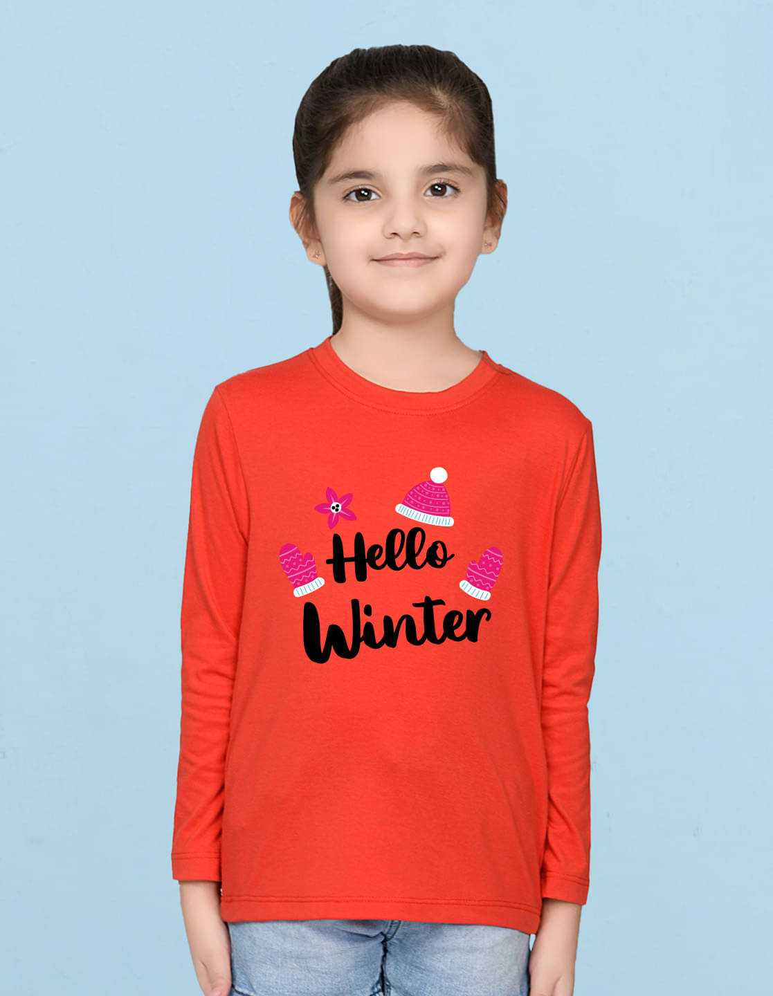     			Nusyl Pack of 1 Girls Cotton Blend T-Shirt ( Red )