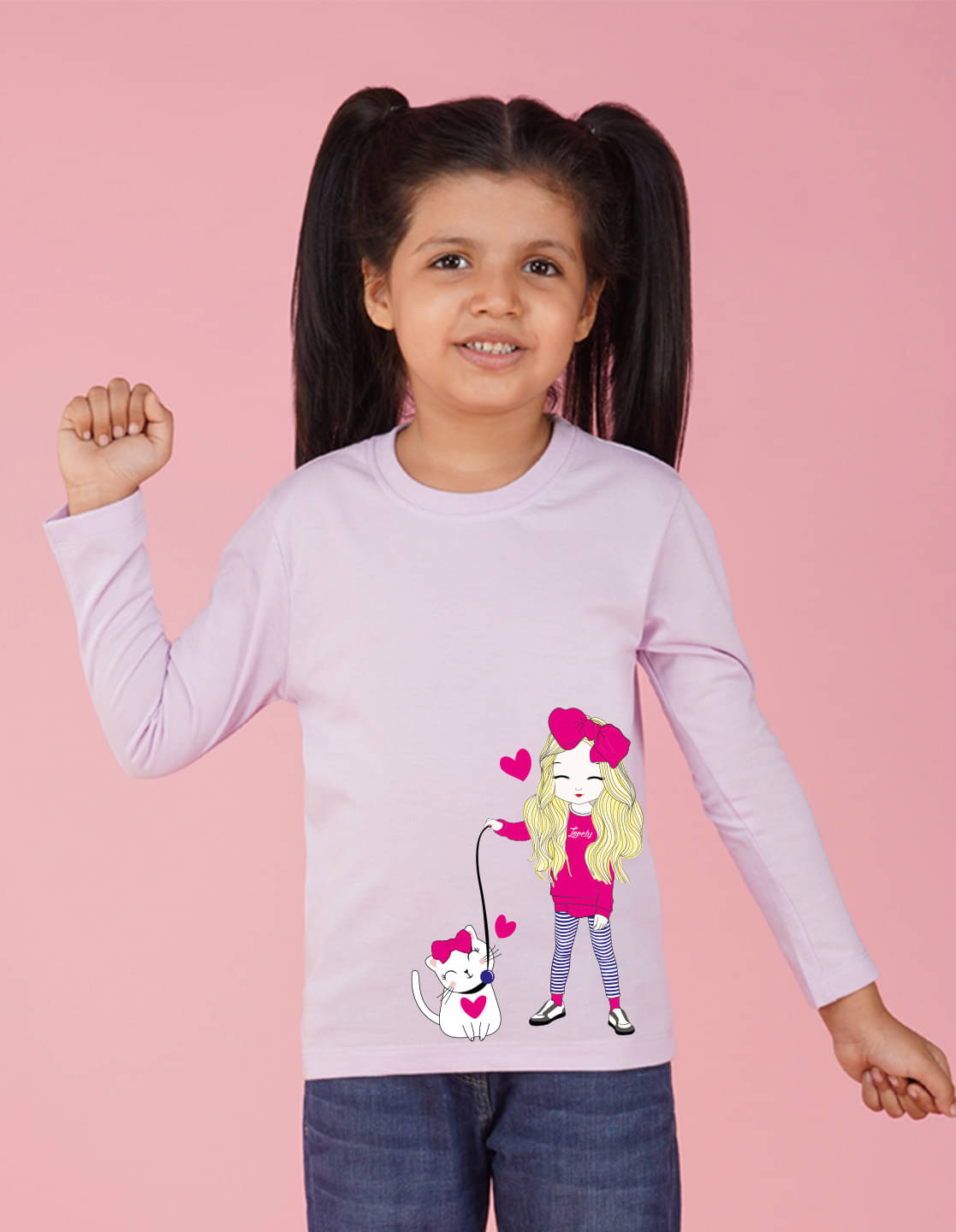     			Nusyl Pack of 1 Girls Cotton Blend T-Shirt ( Purple )