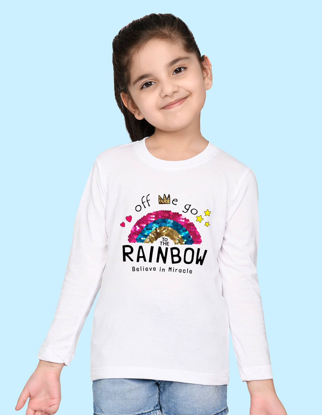     			Nusyl Pack of 1 Girls Cotton Blend T-Shirt ( White )