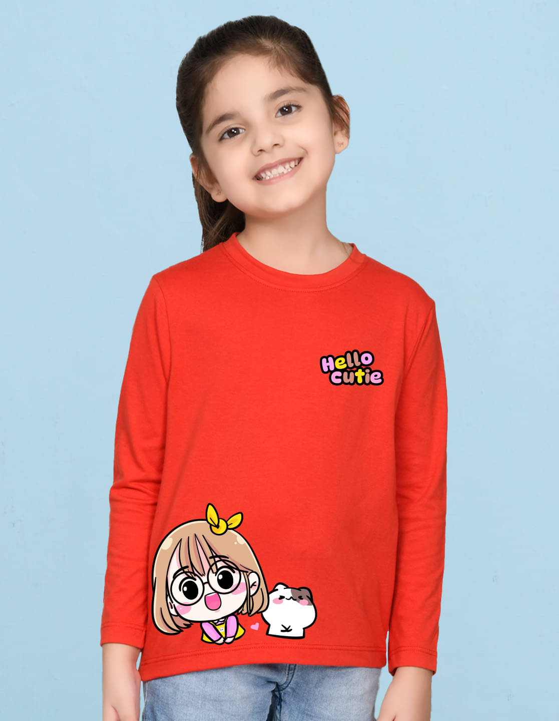     			Nusyl Pack of 1 Girls Cotton Blend T-Shirt ( Red )