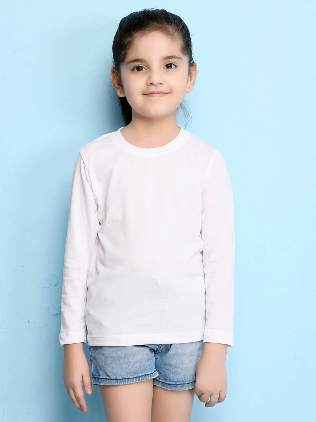     			Nusyl Pack of 1 Girls Cotton Blend T-Shirt ( White )