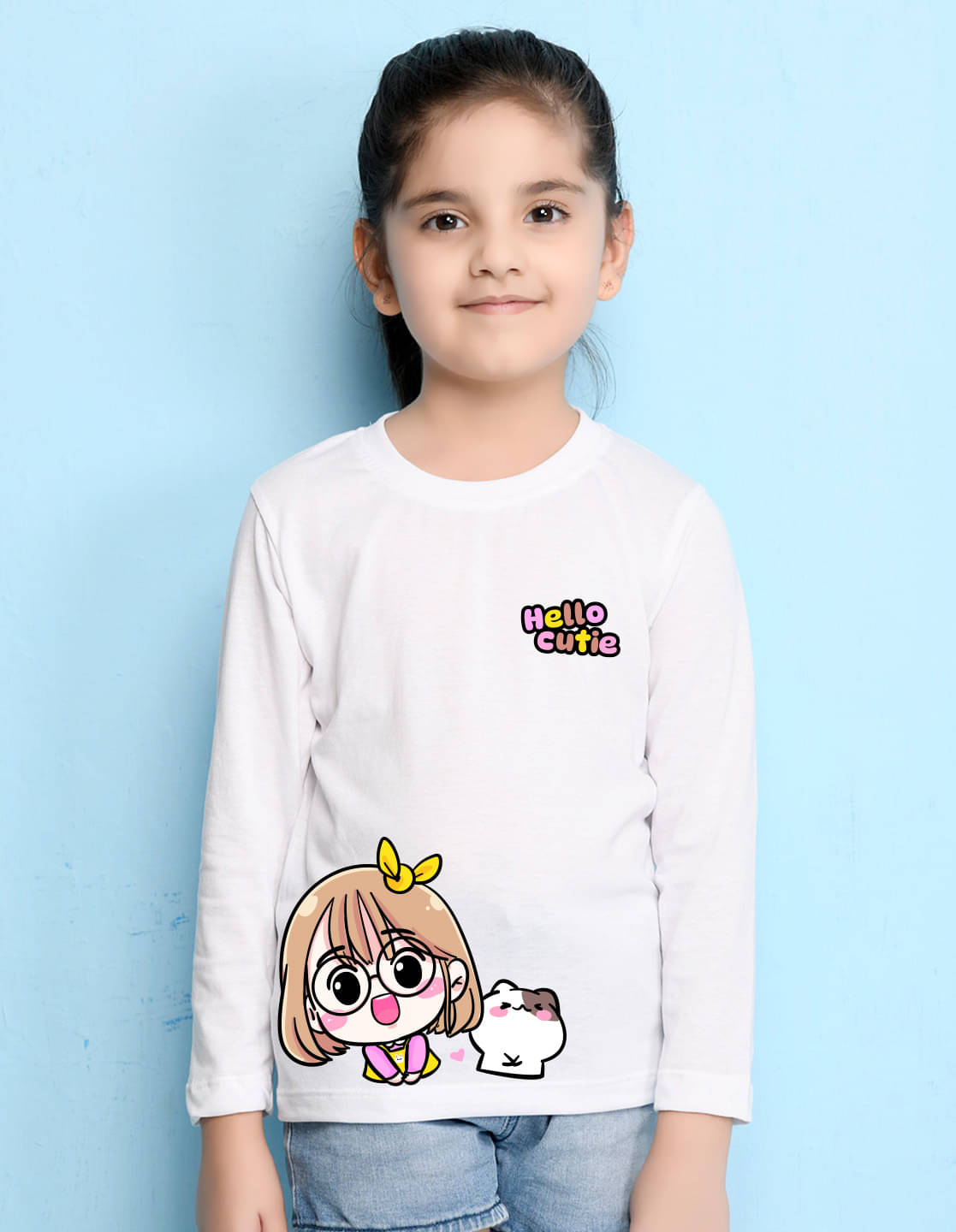     			Nusyl Pack of 1 Girls Cotton Blend T-Shirt ( White )