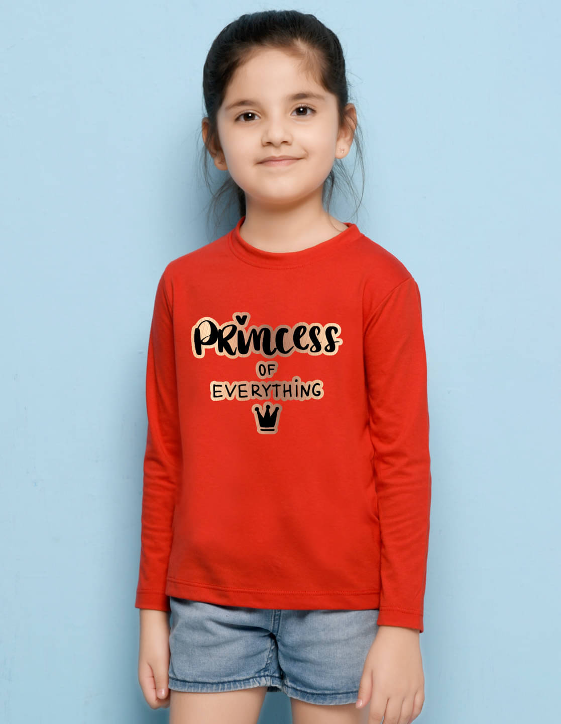     			Nusyl Pack of 1 Girls Cotton Blend T-Shirt ( Red )