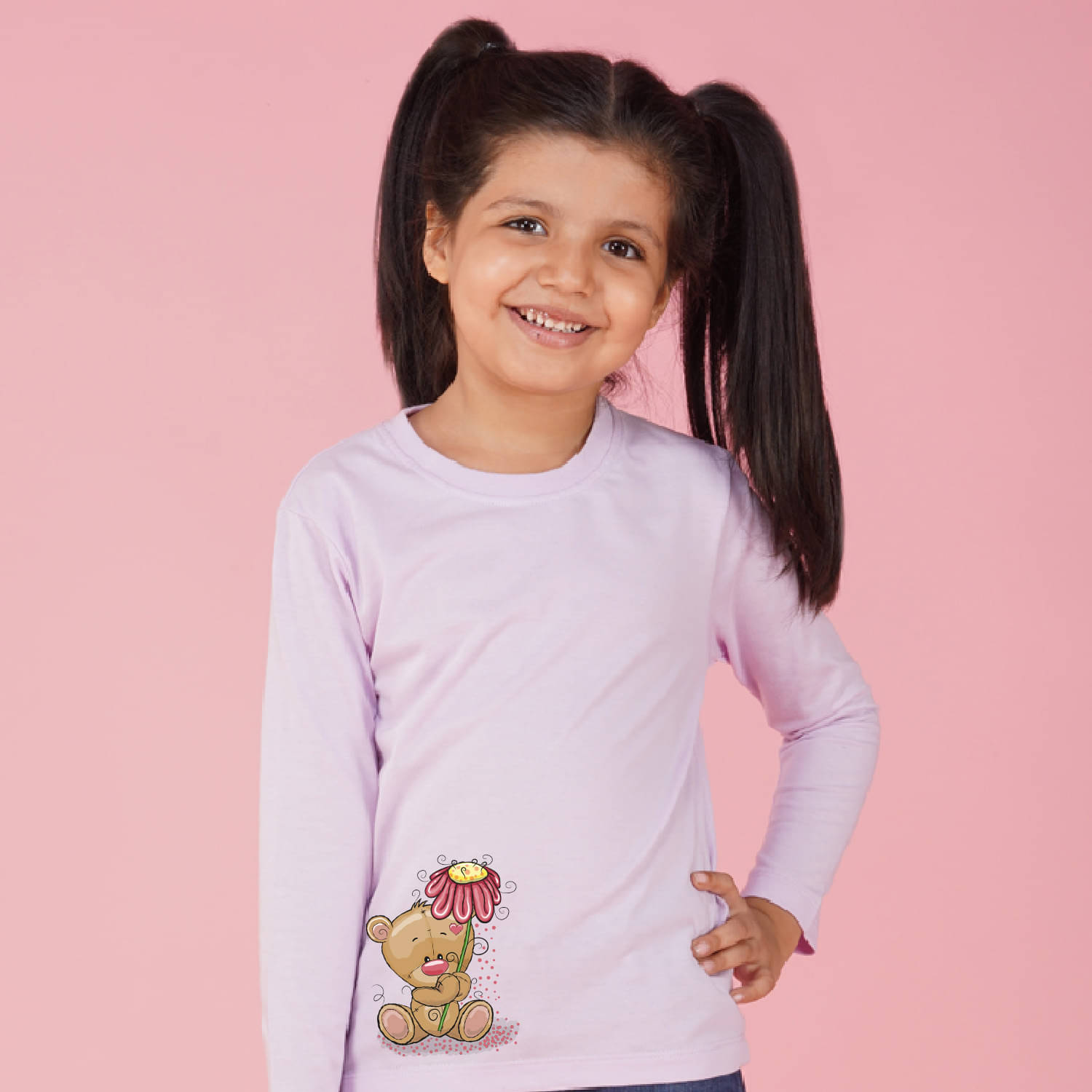     			Nusyl Pack of 1 Girls Cotton Blend T-Shirt ( Purple )