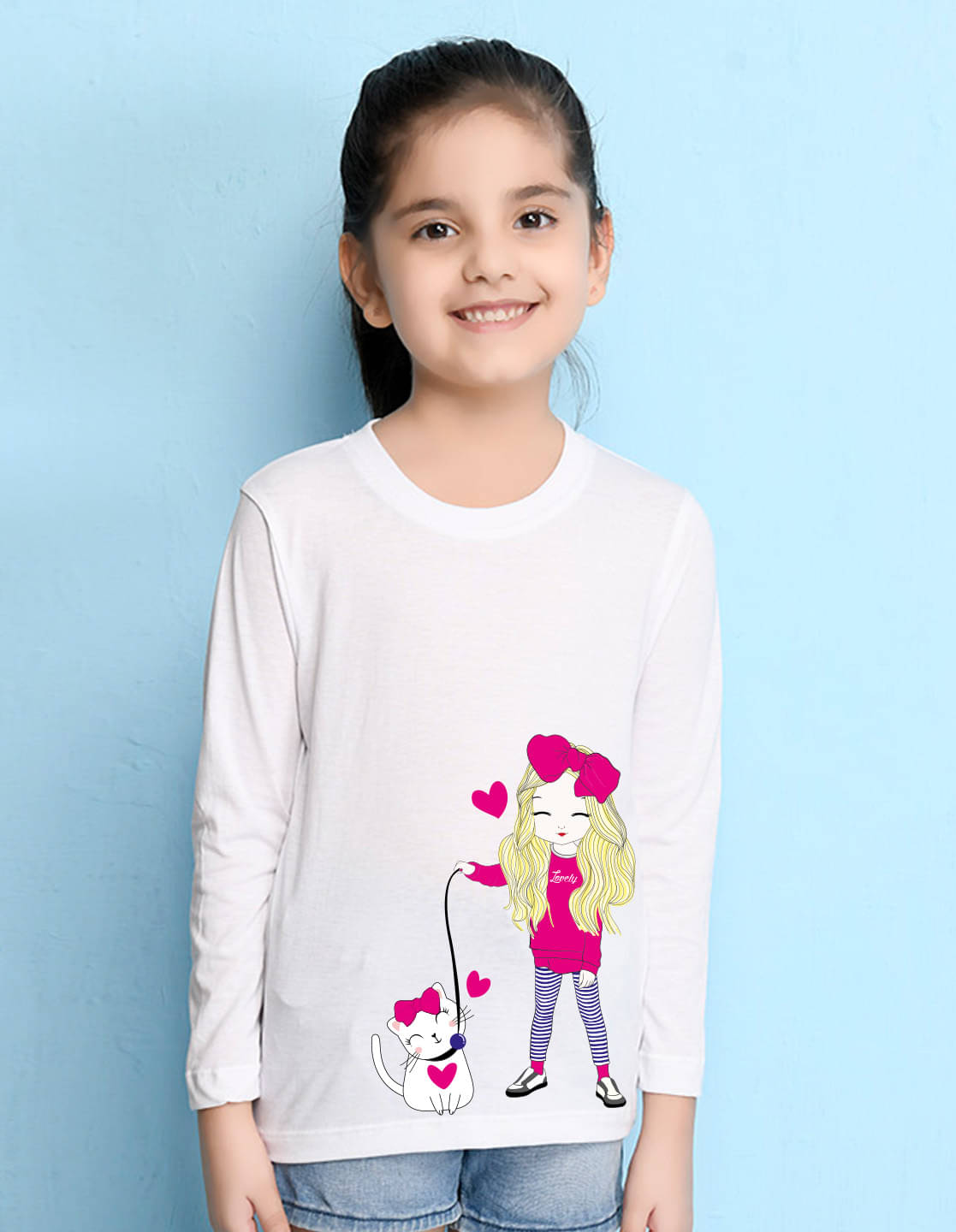     			Nusyl Pack of 1 Girls Cotton Blend T-Shirt ( White )