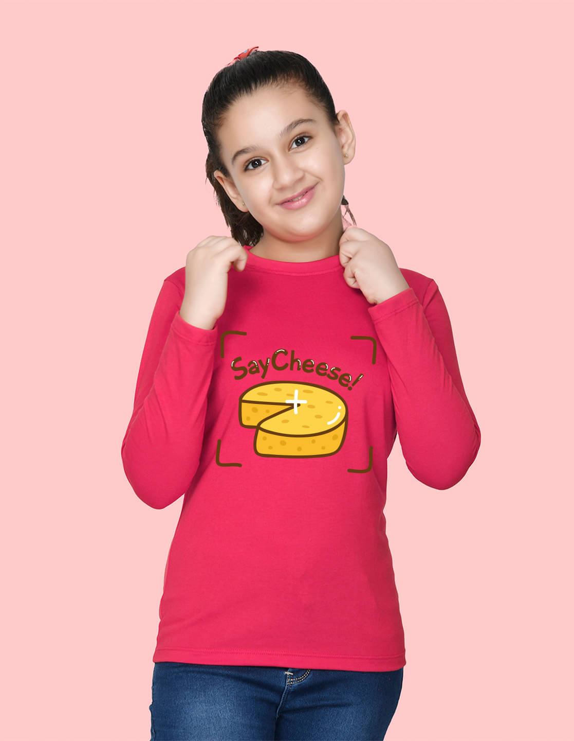     			Nusyl Pack of 1 Girls Cotton Blend T-Shirt ( Pink )