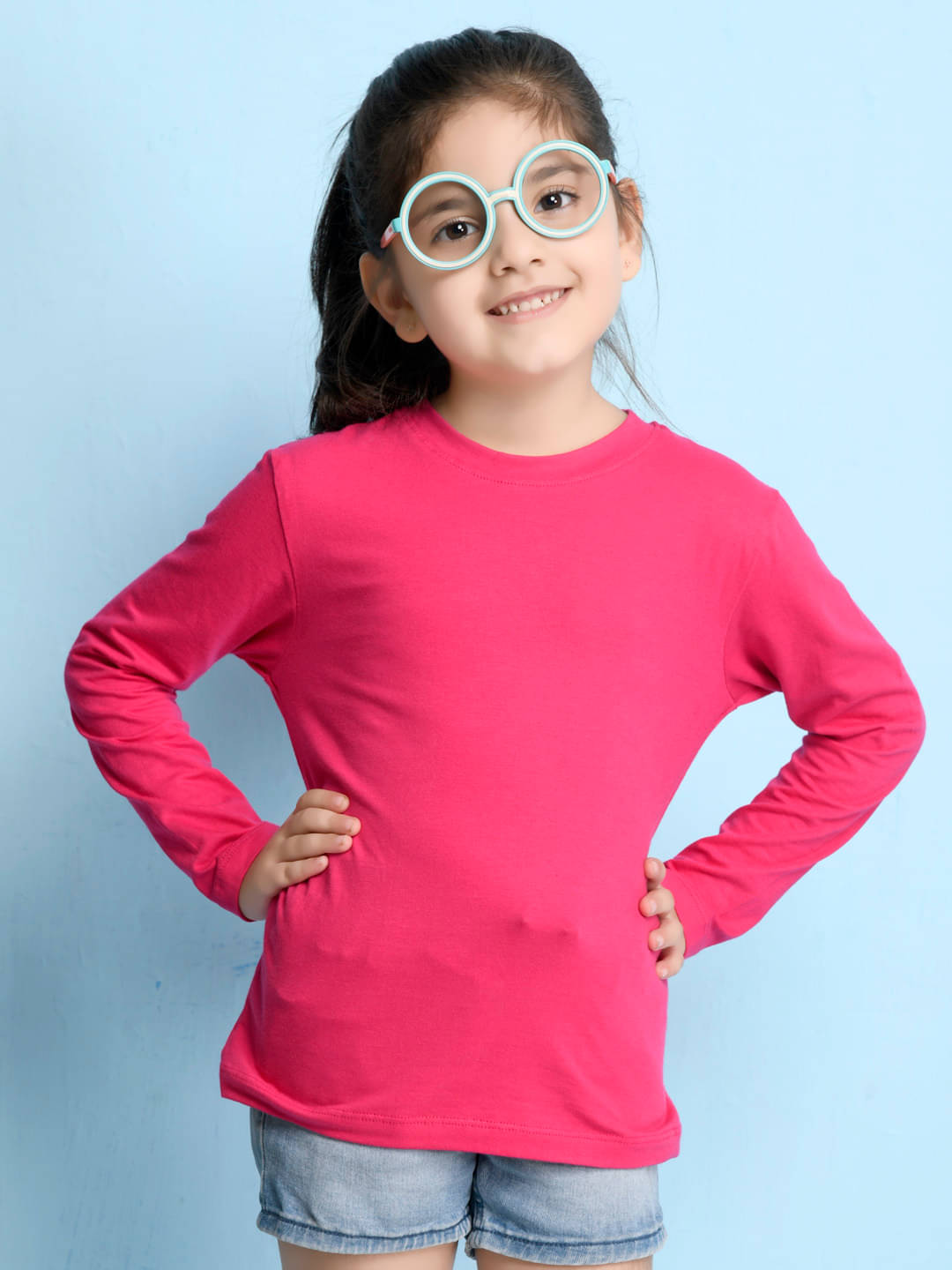     			Nusyl Pack of 1 Girls Cotton Blend T-Shirt ( Pink )