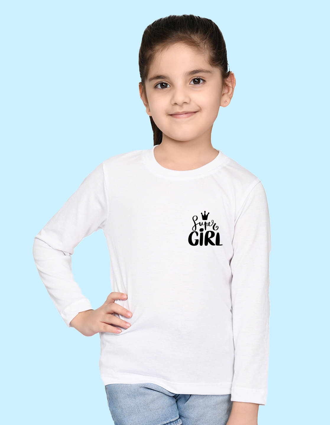     			Nusyl Pack of 1 Girls Cotton Blend T-Shirt ( White )