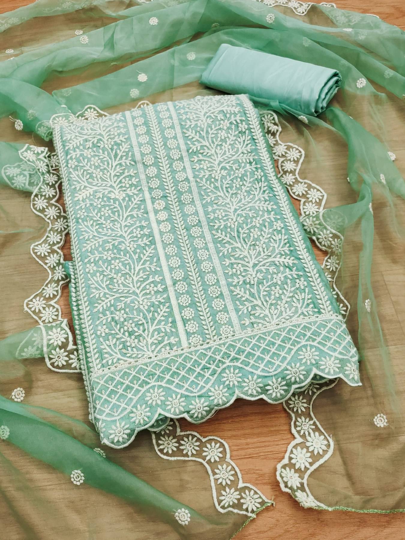 PANZORA Women Cotton Unstitched Dress Material ( Blue ) PANZORA Women Cotton Unstitched Dress Material ( Blue )