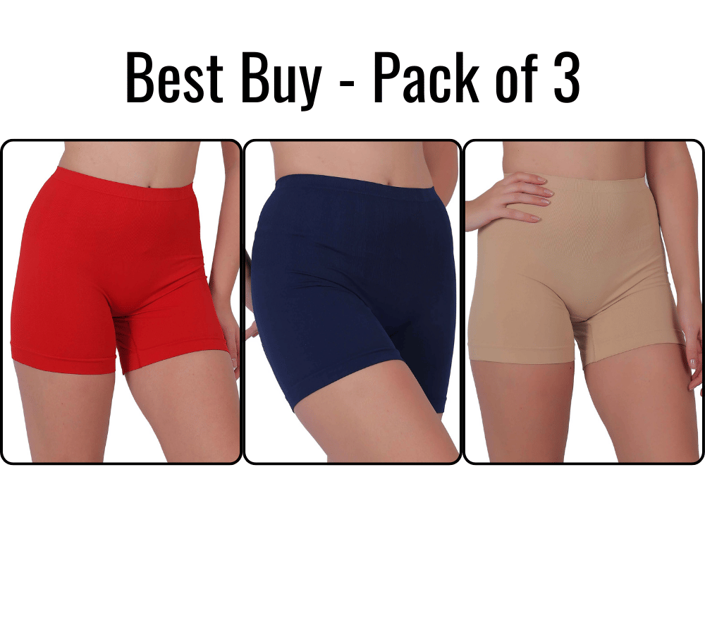     			Pia Trends Women Cotton Blend Tummy Shaper ( Red,Navy Blue,Beige )