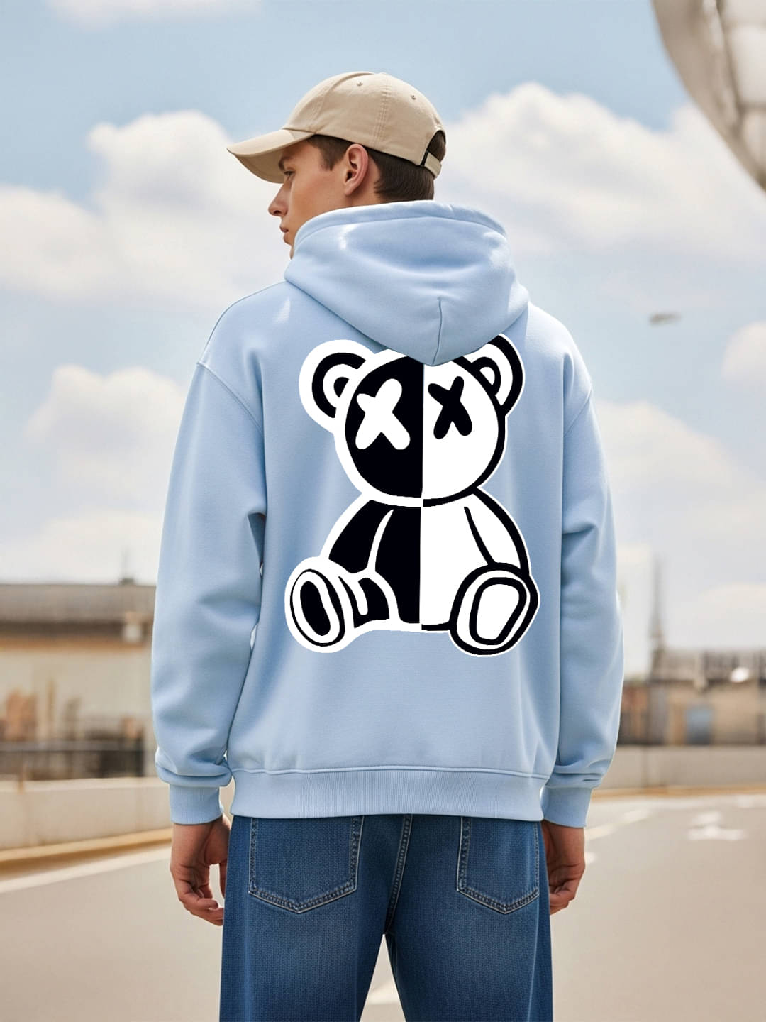     			SCOTT FINCHER Fleece Hooded Men's Sweatshirt - Light Blue ( Pack of 1 )