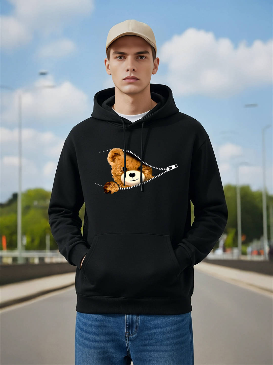 SCOTT FINCHER Fleece Hooded Men's Sweatshirt - Black ( Pack of 1 ) SCOTT FINCHER Fleece Hooded Men's Sweatshirt - Black ( Pack of 1 )