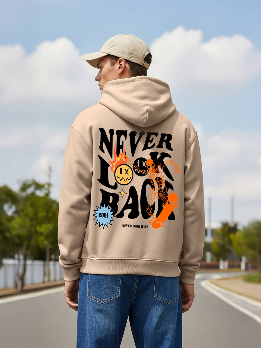     			SCOTT FINCHER Fleece Hooded Men's Sweatshirt - Cream ( Pack of 1 )