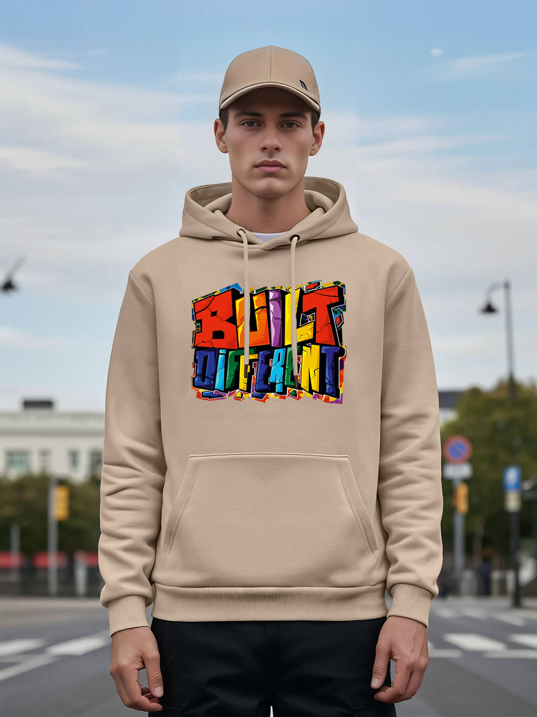     			SCOTT FINCHER Fleece Hooded Men's Sweatshirt - Cream ( Pack of 1 )