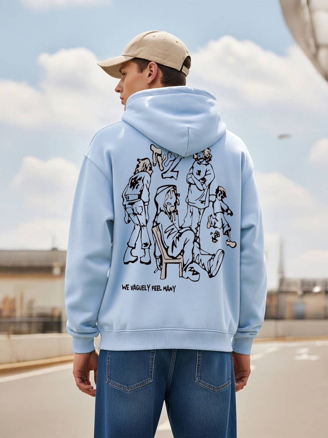     			SCOTT FINCHER Fleece Hooded Men's Sweatshirt - Light Blue ( Pack of 1 )